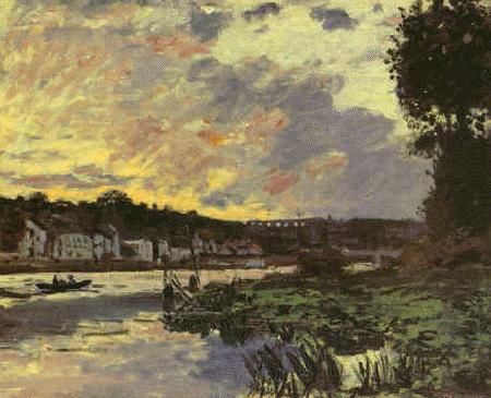  Seine at Bougival in the Evening